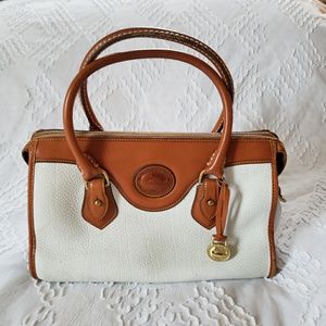 AWL Vintage Satchel White w/ British Tan Trim